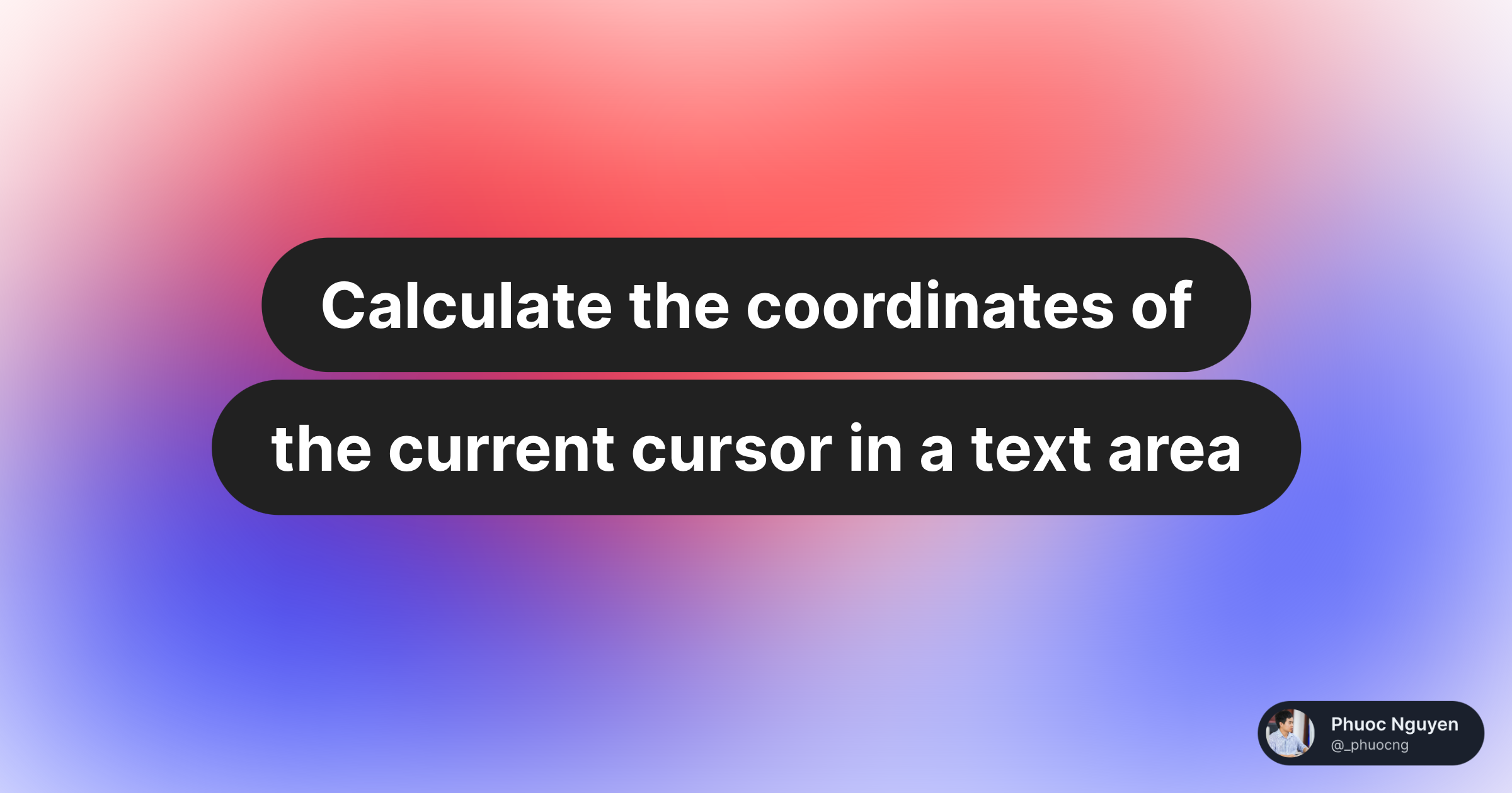 Calculate The Coordinates Of The Current Cursor In A Text Area Phuoc