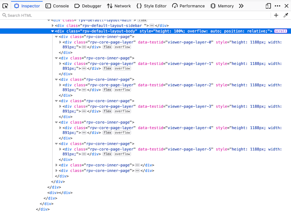 Find scrollable elements