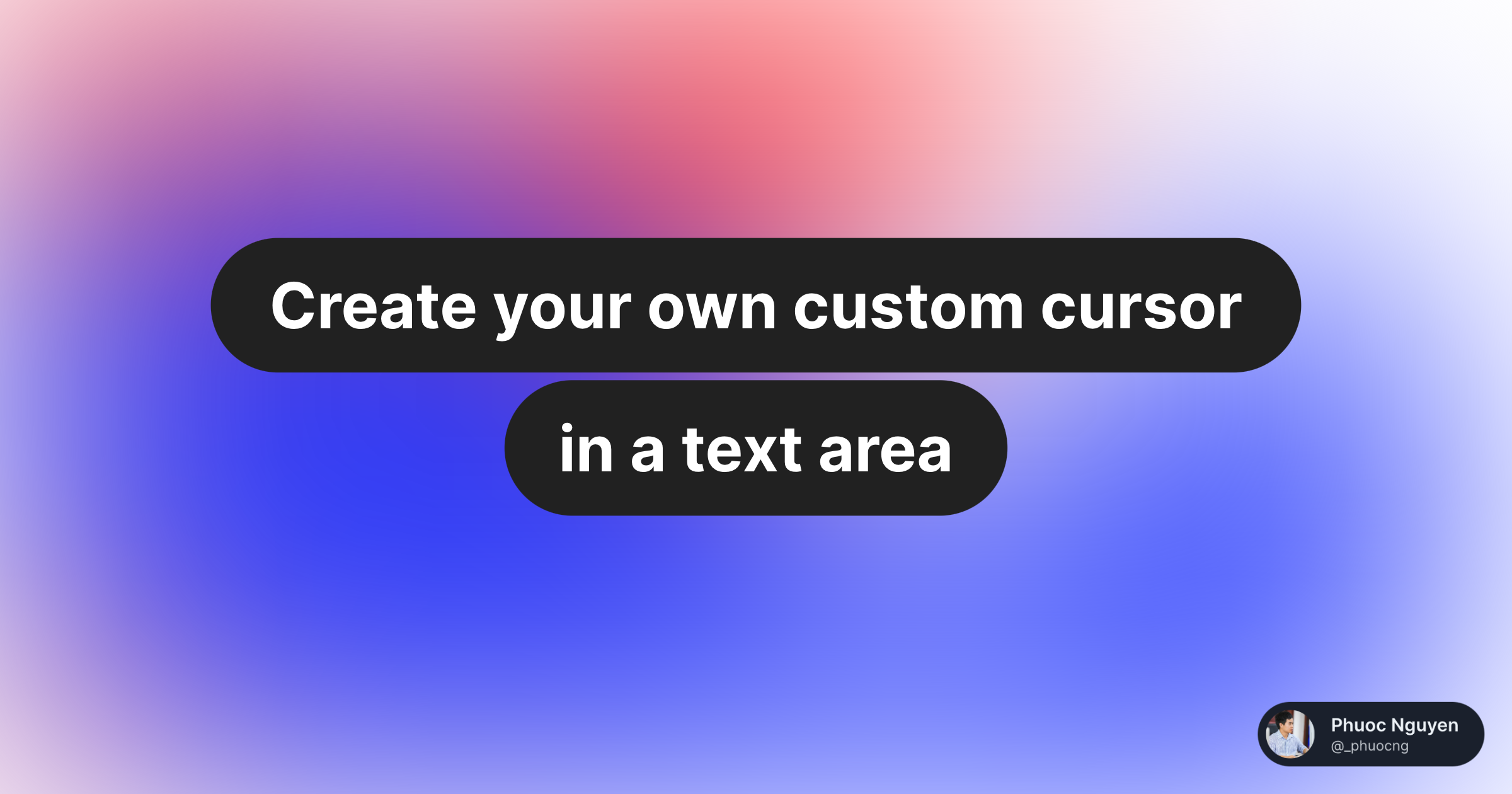 Creating a custom cursor